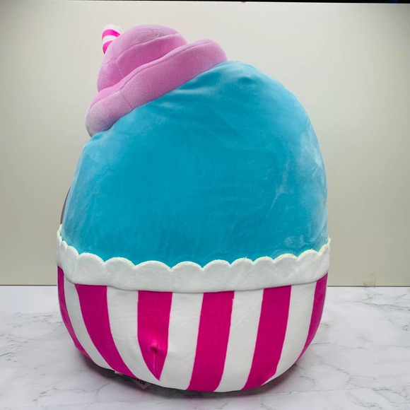 Squishmallows Hello Kitty Tuxedosam Sam Milkshake 12" Plush Sanrio Blue Pillow - Picture 4 of 14